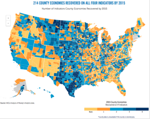 214 County Economies Recovered on all Four Indicators by 2015